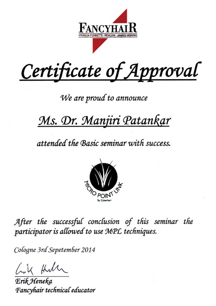 Certificate manjiri instasculpt